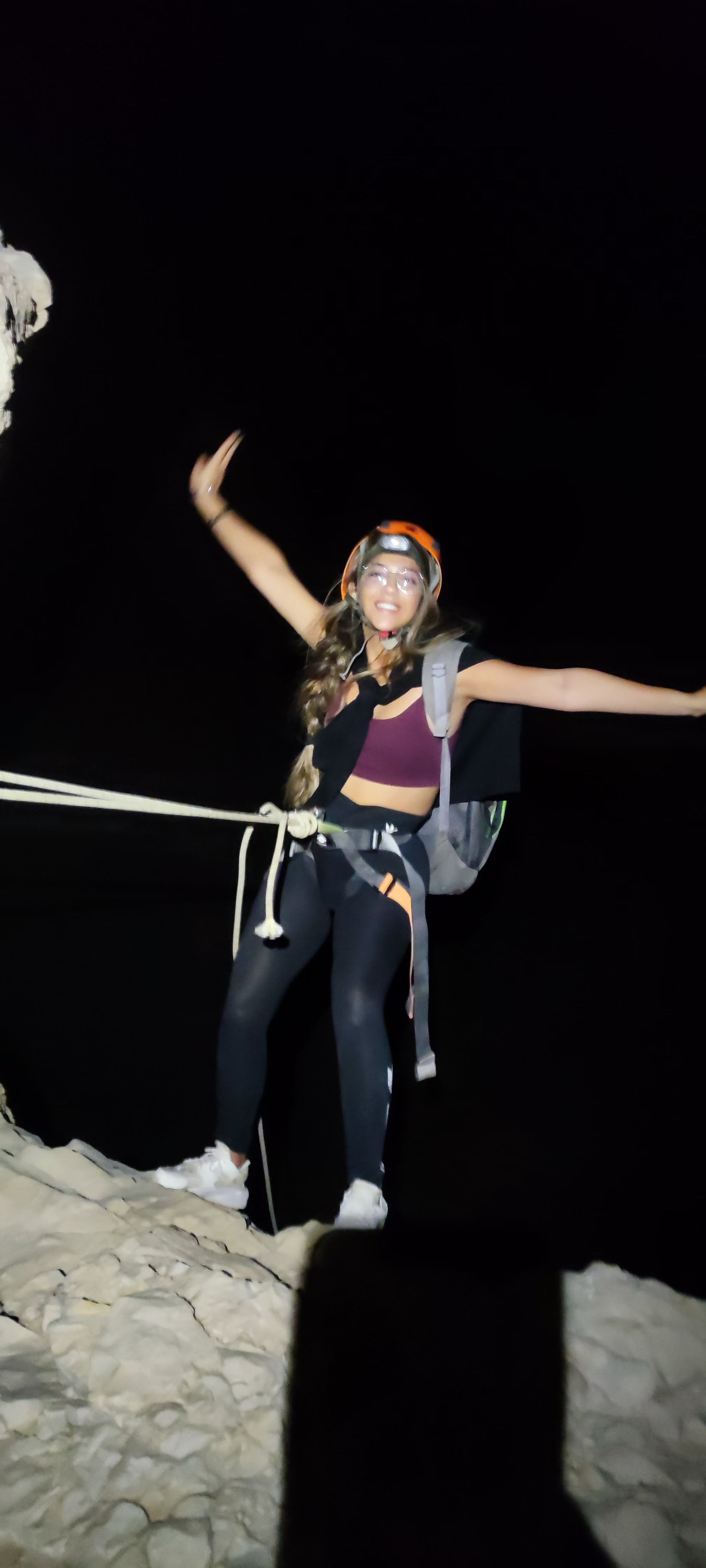 An adventure in Nahal Halamish - abseiling under the moonlight